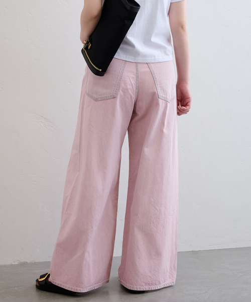 U by SPICK&SPAN(ユーバイスピックアンドスパン)の「フローストルーズバレルレッグデニム(デニムパンツ・レディース・ピンク/ブルー・38/36)」の13枚目の写真
