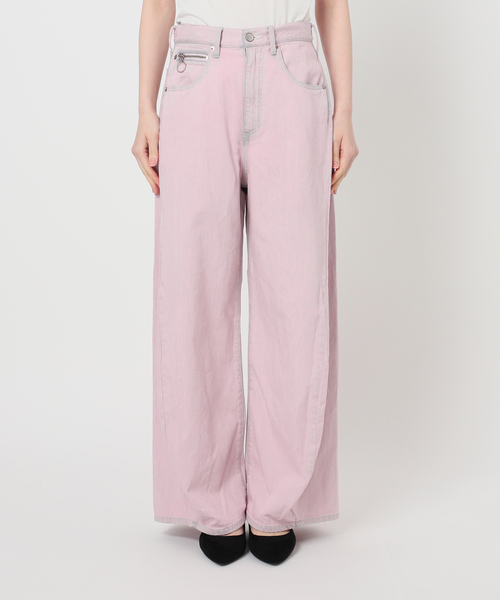 U by SPICK&SPAN(ユーバイスピックアンドスパン)の「フローストルーズバレルレッグデニム(デニムパンツ・レディース・ピンク/ブルー・38/36)」の5枚目の写真