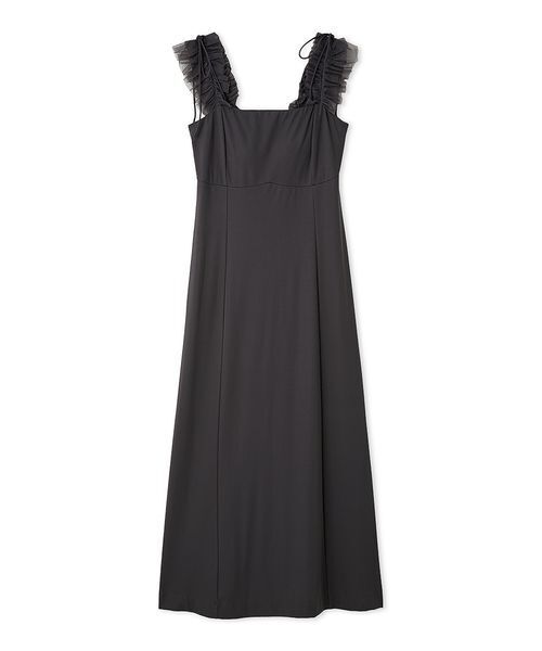 新品♡カップ付きチュールコンビカットキャミワンピース　フレイアイディー　fray セール】カップ付きチュールコンビカットキャミワンピース