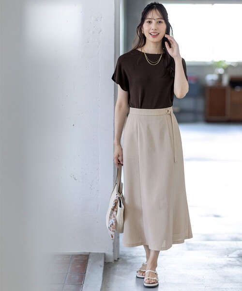 ANY SIS（エニィスィス）の「スイートクール スカート（スカート・レディース・黄土色系/ネイビー系/ベージュ系・1/2/3）」の4枚目の写真