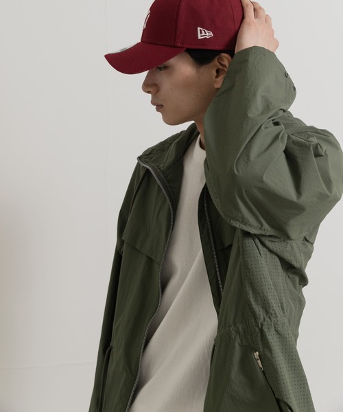 AIGLE 撥水 UVカット ライトウェイトフーデッドジャケット