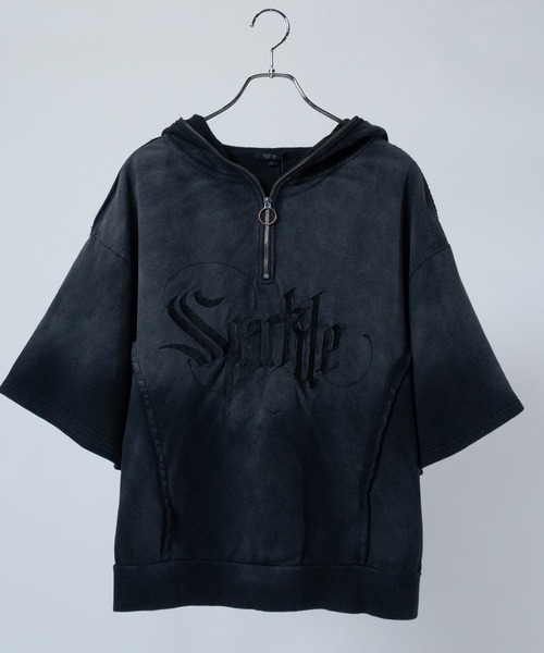美品⭐️john galiano 半袖パーカー　ロング　ハート　archive John Galliano ニュースペーパー 半袖パーカー ジョンガリアーノ