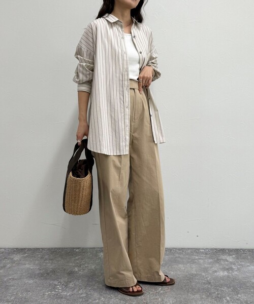 fredy emue（フレディエミュ）の「刺繍入りオーバーシャツ（シャツ/ブラウス・レディース・ベビーピンク/ベージュ系その他/ブルー系その他/サックスブルー・38）」の10枚目の写真