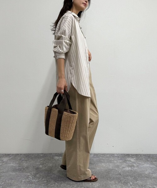 fredy emue（フレディエミュ）の「刺繍入りオーバーシャツ（シャツ/ブラウス・レディース・ベビーピンク/ベージュ系その他/ブルー系その他/サックスブルー・38）」の11枚目の写真