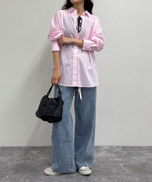 fredy emue（フレディエミュ）の「刺繍入りオーバーシャツ（シャツ/ブラウス・レディース・ベビーピンク/ベージュ系その他/ブルー系その他/サックスブルー・38）」の20枚目の写真