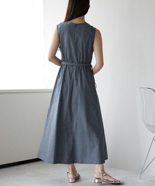 PREFERIR（プレフェリール）の「セットアップ見え ワンピース(M,L)（ワンピース・レディース・チャコールグレー/ネイビー・MEDIUM/LARGE）」の4枚目の写真