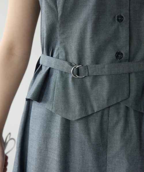 PREFERIR（プレフェリール）の「セットアップ見え ワンピース(M,L)（ワンピース・レディース・チャコールグレー/ネイビー・MEDIUM/LARGE）」の10枚目の写真