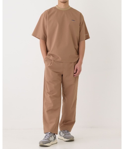 THOUSAND MILE（サウザンドマイル）の「【THOUSAND MILE】SHORT SLEEVE T-SHIRT & LONG PANTS SETショートＴシャツ＆ロングパンツ3点セット（Tシャツ/カットソー・メンズ・ブラック/ベージュ・X-LARGE/LARGE/MEDIUM/SMALL）」の2枚目の写真
