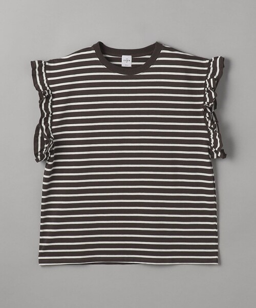coen(コーエン)の「ボーダーフリルカットソー(Tシャツ/カットソー・レディース・ナチュラル/コバルトブルー/オフホワイト/ダークグレー・M/L)」の10枚目の写真