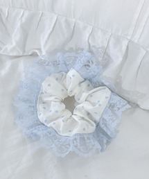 推し活さぽちゃん（オシカツサポチャン）の「リボン柄フリルシュシュ ヘアゴム（シュシュ）」