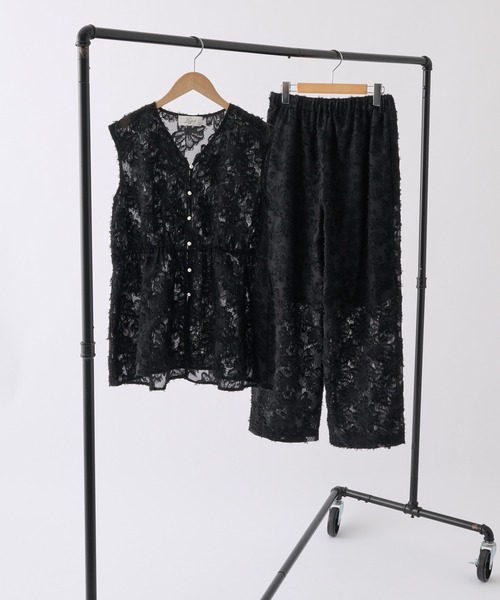 シャルボン　ノースリーブ　ブラック ノースリーブハイネックトップ（Black）| Sunspel