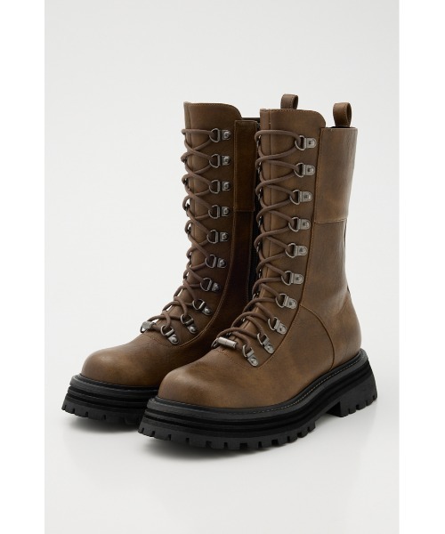 LAGUA GEM（ラグアジェム）の「BLURRED LACE UP ブーツ（ブーツ・レディース・ブラウン/ブラック・SMALL/MEDIUM/LARGE）」の12枚目の写真