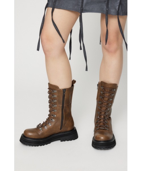 LAGUA GEM（ラグアジェム）の「BLURRED LACE UP ブーツ（ブーツ・レディース・ブラウン/ブラック・SMALL/MEDIUM/LARGE）」の13枚目の写真