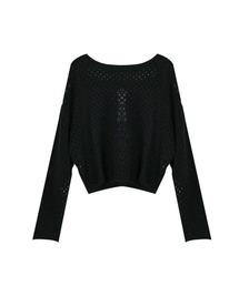 openwork knitting oversize pullover