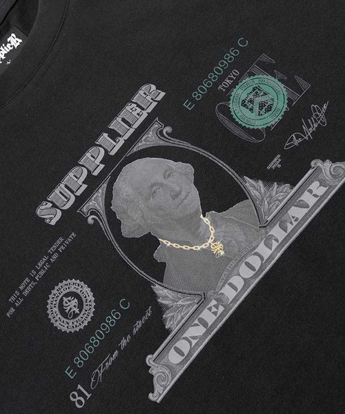 SUPPLIER（サプライヤー）の「SUPPLIER/サプライヤー Dollar Bill Tee Tシャツ（Tシャツ/カットソー・メンズ・ブラック/ベージュ・M/L/XL）」の10枚目の写真