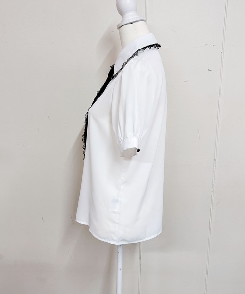 MA*RS（アメーバーマーズ）の「クロス刺繍ネクタイ付きブラウス（シャツ/ブラウス・レディース・ホワイト/ブラック/レッド/ブラック×ホワイト/ブラック×ブラック/ホワイト×ホワイト/ホワイト×ブラック・FREE）」の15枚目の写真