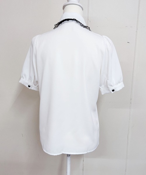 MA*RS（アメーバーマーズ）の「クロス刺繍ネクタイ付きブラウス（シャツ/ブラウス・レディース・ホワイト/ブラック/レッド/ブラック×ホワイト/ブラック×ブラック/ホワイト×ホワイト/ホワイト×ブラック・FREE）」の16枚目の写真