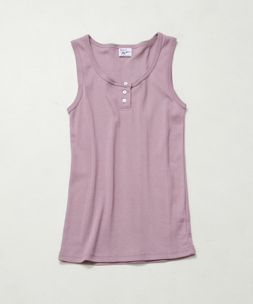 MILLER（ミラー）の「【Miller/ミラー】PANEL RIBBED HENRY TANK TOP（タンクトップ・レディース・ブラック/ライトグリーン/ピンク系その他/ブラック系その他3・FREE）」の4枚目の写真