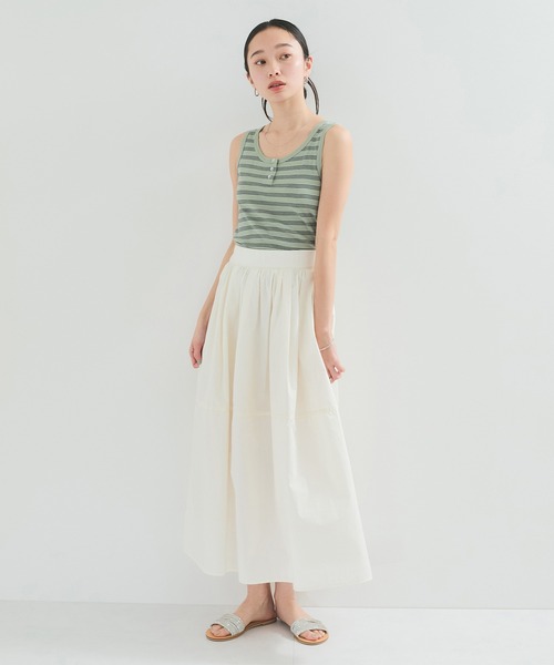 MILLER（ミラー）の「【Miller/ミラー】PANEL RIBBED HENRY TANK TOP（タンクトップ・レディース・ブラック/ライトグリーン/ピンク系その他/ブラック系その他3・FREE）」の8枚目の写真