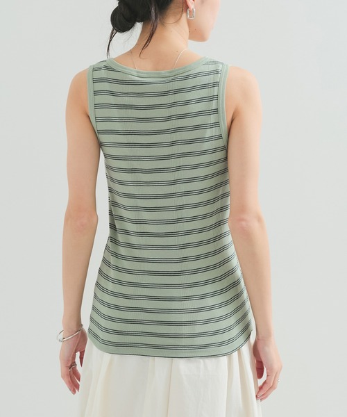 MILLER（ミラー）の「【Miller/ミラー】PANEL RIBBED HENRY TANK TOP（タンクトップ・レディース・ブラック/ライトグリーン/ピンク系その他/ブラック系その他3・FREE）」の11枚目の写真