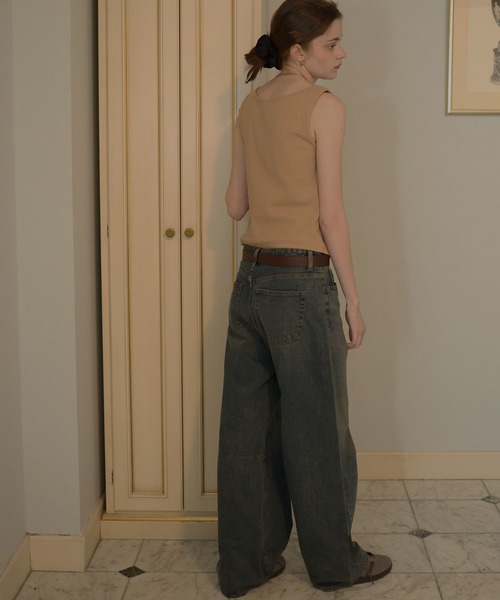 フロントオープンリブタンク（タンクトップ）｜Mili affinity