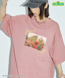 SESAME STREET ヴィンテージ加工 オーバーサイズプリント半袖Tシャツ/セサミストリート