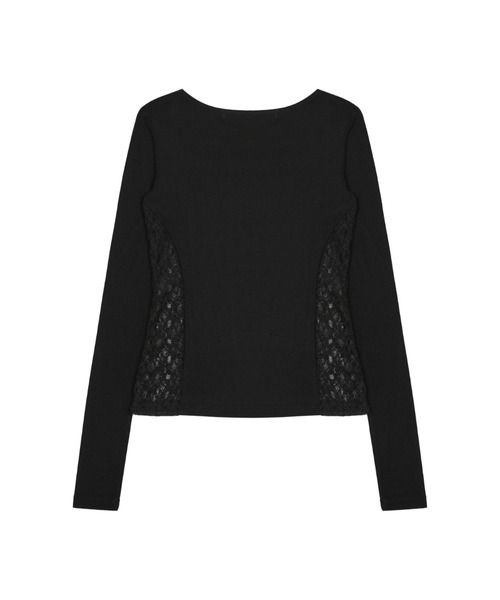 LARTIGENT(ラーティゼン)の「L15 LACE SLIM T-SHIRT(Tシャツ/カットソー・レディース・ホワイト/ブラック/ピンク系その他・FREE)」の17枚目の写真