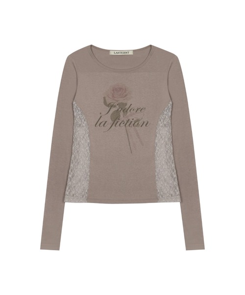 LARTIGENT(ラーティゼン)の「L15 LACE SLIM T-SHIRT(Tシャツ/カットソー・レディース・ホワイト/ブラック/ピンク系その他・FREE)」の20枚目の写真