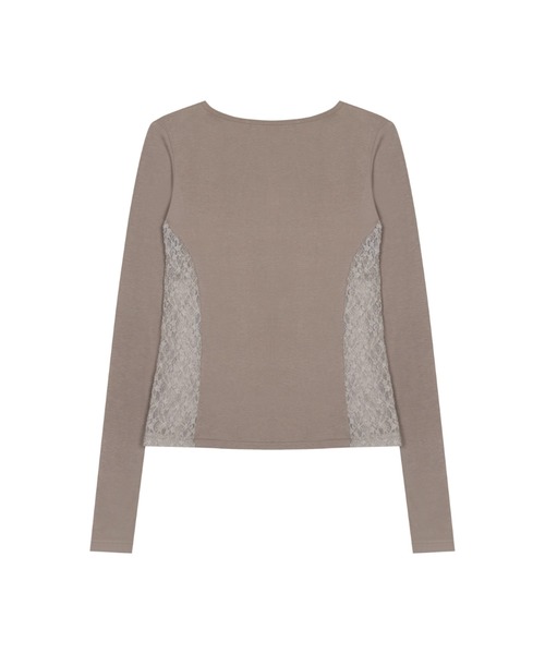 LARTIGENT(ラーティゼン)の「L15 LACE SLIM T-SHIRT(Tシャツ/カットソー・レディース・ホワイト/ブラック/ピンク系その他・FREE)」の21枚目の写真