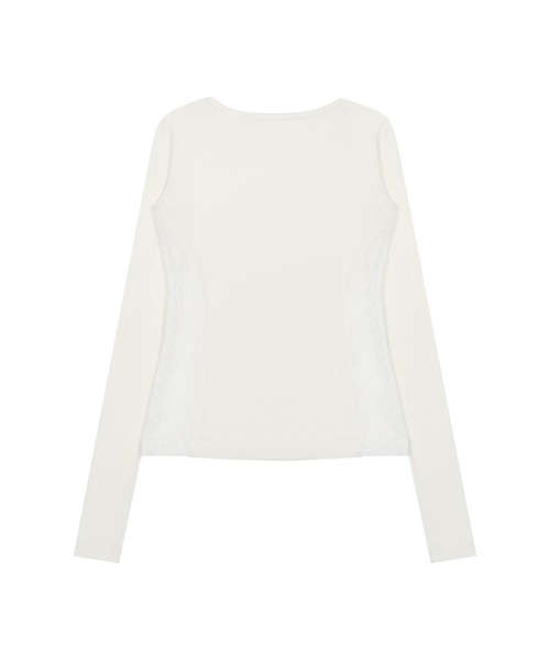 LARTIGENT(ラーティゼン)の「L15 LACE SLIM T-SHIRT(Tシャツ/カットソー・レディース・ホワイト/ブラック/ピンク系その他・FREE)」の19枚目の写真