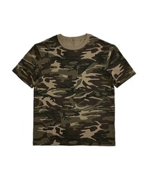 Chikashitsu +（チカシツプラス）の「【Chikashitsu +】camouflage round neck t-shirt / 【チカシツプラス】カモフラージュラウンドネックタイトフィット半袖Tシャツ（Tシャツ/カットソー）」