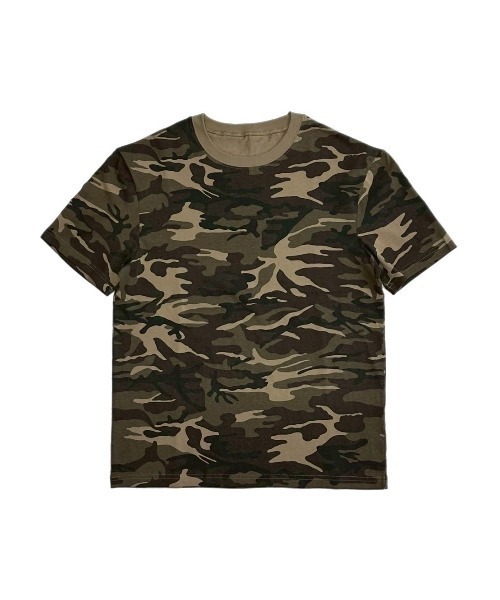 Chikashitsu +（チカシツプラス）の「【Chikashitsu +】camouflage round neck t-shirt / 【チカシツプラス】カモフラージュラウンドネックタイトフィット半袖Tシャツ（Tシャツ/カットソー・メンズ・ブラウン系カモフラージュ/チャコール・ONE SIZE）」の21枚目の写真