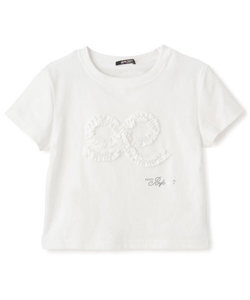 by LOVEiT（バイラビット）の「クシュクシュおリボンTシャツ（Tシャツ/カットソー・キッズ・グレー系/オフホワイト・130cm/150cm/160cm/140cm/120cm）」の11枚目の写真