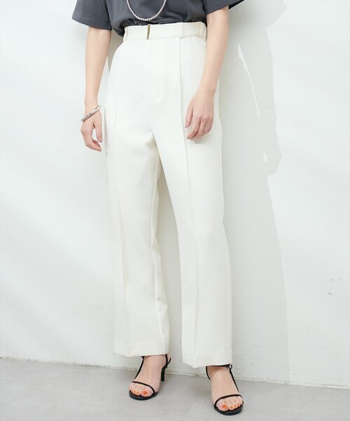 natural couture（ナチュラルクチュール）の「【osono】ハイウエスト美フレアパンツ（その他パンツ・レディース・オフホワイト/サックスブルー/ベージュ・LARGE/MEDIUM/SMALL）」の11枚目の写真