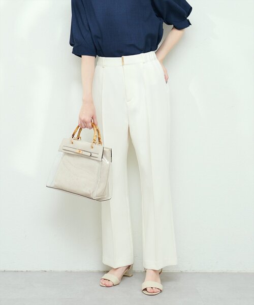 natural couture（ナチュラルクチュール）の「【osono】ハイウエスト美フレアパンツ（その他パンツ・レディース・オフホワイト/サックスブルー/ベージュ・LARGE/MEDIUM/SMALL）」の15枚目の写真