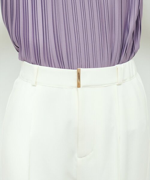 natural couture（ナチュラルクチュール）の「【osono】ハイウエスト美フレアパンツ（その他パンツ・レディース・オフホワイト/サックスブルー/ベージュ・LARGE/MEDIUM/SMALL）」の6枚目の写真