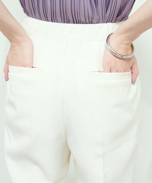 natural couture（ナチュラルクチュール）の「【osono】ハイウエスト美フレアパンツ（その他パンツ・レディース・オフホワイト/サックスブルー/ベージュ・LARGE/MEDIUM/SMALL）」の8枚目の写真