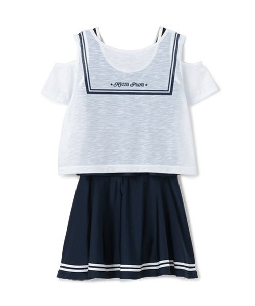 試着のみ■定価　２万円ほど●送料無料●２点セット●メゾピアノジュニア卒服160L セール】ウールサキソニープリーツスカート（スーツスカート
