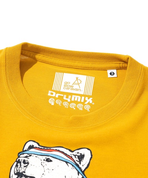 go slow caravan(ゴースローキャラバン)の「Drymix バーベルクマ BIG TEE(Tシャツ/カットソー・メンズ・セージグリーン/マスタード/ネイビー・MEDIUM/LARGE/X-LARGE)」の4枚目の写真