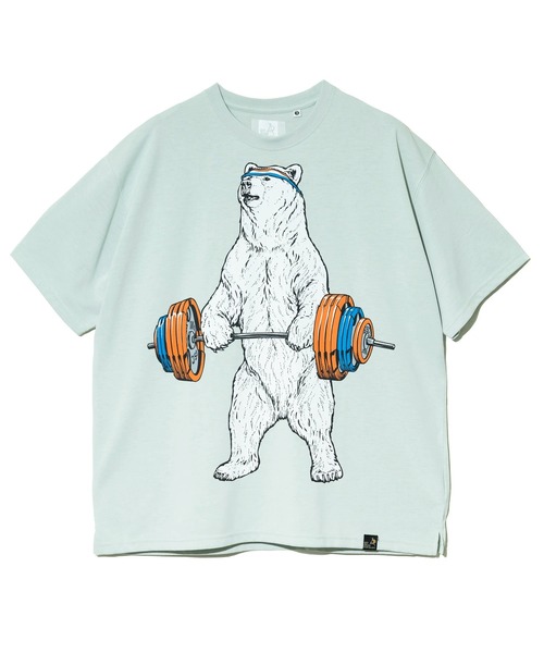 go slow caravan(ゴースローキャラバン)の「Drymix バーベルクマ BIG TEE(Tシャツ/カットソー・メンズ・セージグリーン/マスタード/ネイビー・MEDIUM/LARGE/X-LARGE)」の14枚目の写真