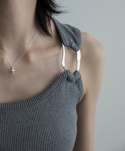 VACANCY（ヴァカンシー）の「メタルリングリブタンクトップ（タンクトップ・レディース・グレー/ベージュ/ブラック・FREE）」の21枚目の写真