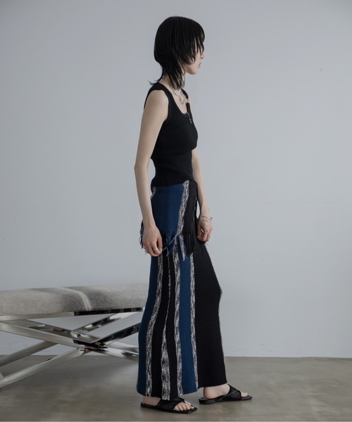 VACANCY（ヴァカンシー）の「メタルリングリブタンクトップ（タンクトップ・レディース・グレー/ベージュ/ブラック・FREE）」の10枚目の写真