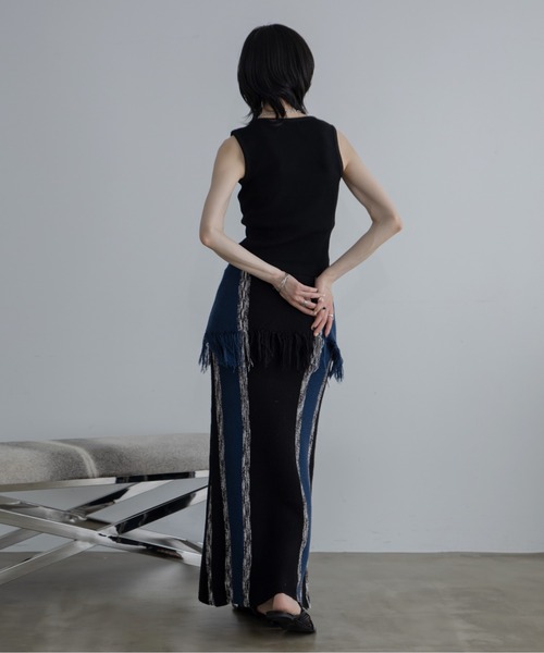 VACANCY（ヴァカンシー）の「メタルリングリブタンクトップ（タンクトップ・レディース・グレー/ベージュ/ブラック・FREE）」の11枚目の写真