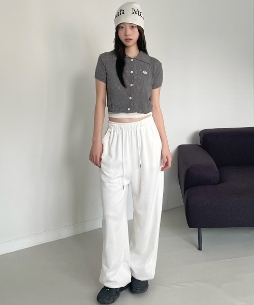 カーディガン A'GEM/9 × .kom 「muah muah/ムーアムーア」slub collar knit cardigan/スラブカラー ニッ A'GEM/9 × .kom 『muah muah/ムーアムーア』slub collar knit