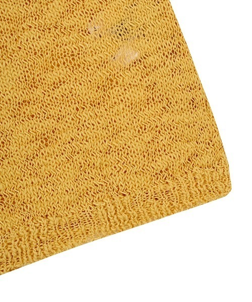 muahmuah（ムーアムーア）の「A'GEM/9 × .kom 『muah muah/ムーアムーア』slub collar knit cardigan/スラブカラー ニットカーディガン（カーディガン/ボレロ・レディース・チャコールグレー/マスタード/アイボリー・FREE）」の21枚目の写真