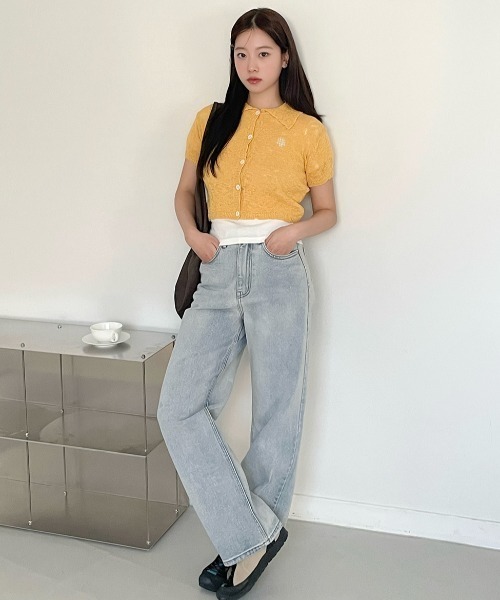 A'GEM/9 × .kom 『muah muah/ムーアムーア』slub collar knit