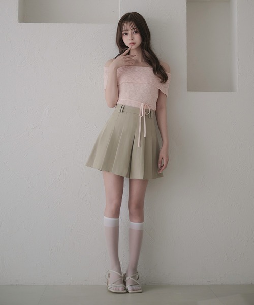 ★新品未使用★はHIAND★frill cup in ribbed knit frill cup in ribbed knit - HIAND