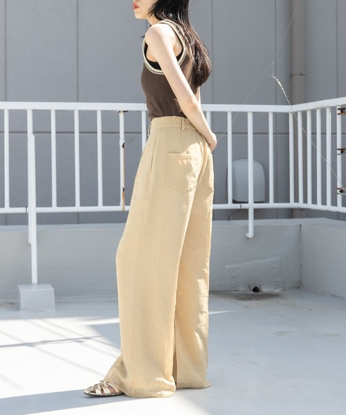 KBF(ケイビーエフ)の「シアーレイヤードパンツ(その他パンツ・レディース・ベージュ/チャコールグレー・ONE)」の13枚目の写真