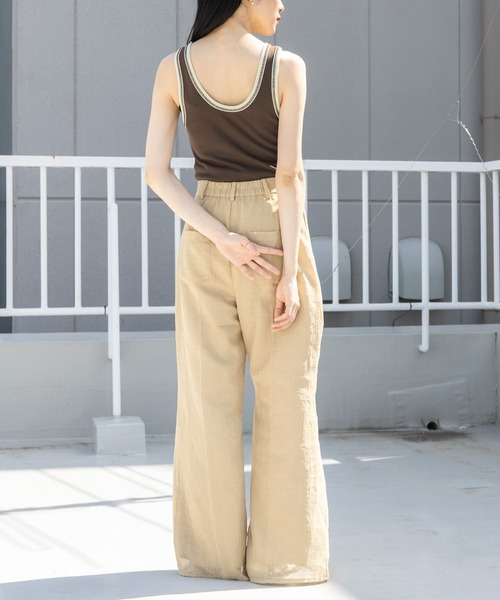 KBF(ケイビーエフ)の「シアーレイヤードパンツ(その他パンツ・レディース・ベージュ/チャコールグレー・ONE)」の14枚目の写真