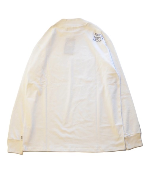 Fortune Island Golf(フォーチューンアイランドゴルフ)の「【Fortune Island Golf/フォーチューンアイランドゴルフ】ORIGINAL LOGO MOCKNECK L/S ゴルフ モックネック ロンT 肩ブランドロゴ刺繍(Tシャツ/カットソー・メンズ・ホワイト/ブラック・MEDIUM/LARGE/X-LARGE)」の11枚目の写真